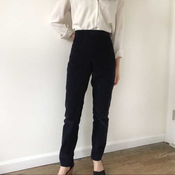 Aritzia Babaton Dark Blue Corduroy Pants* - Picture 8 of 8